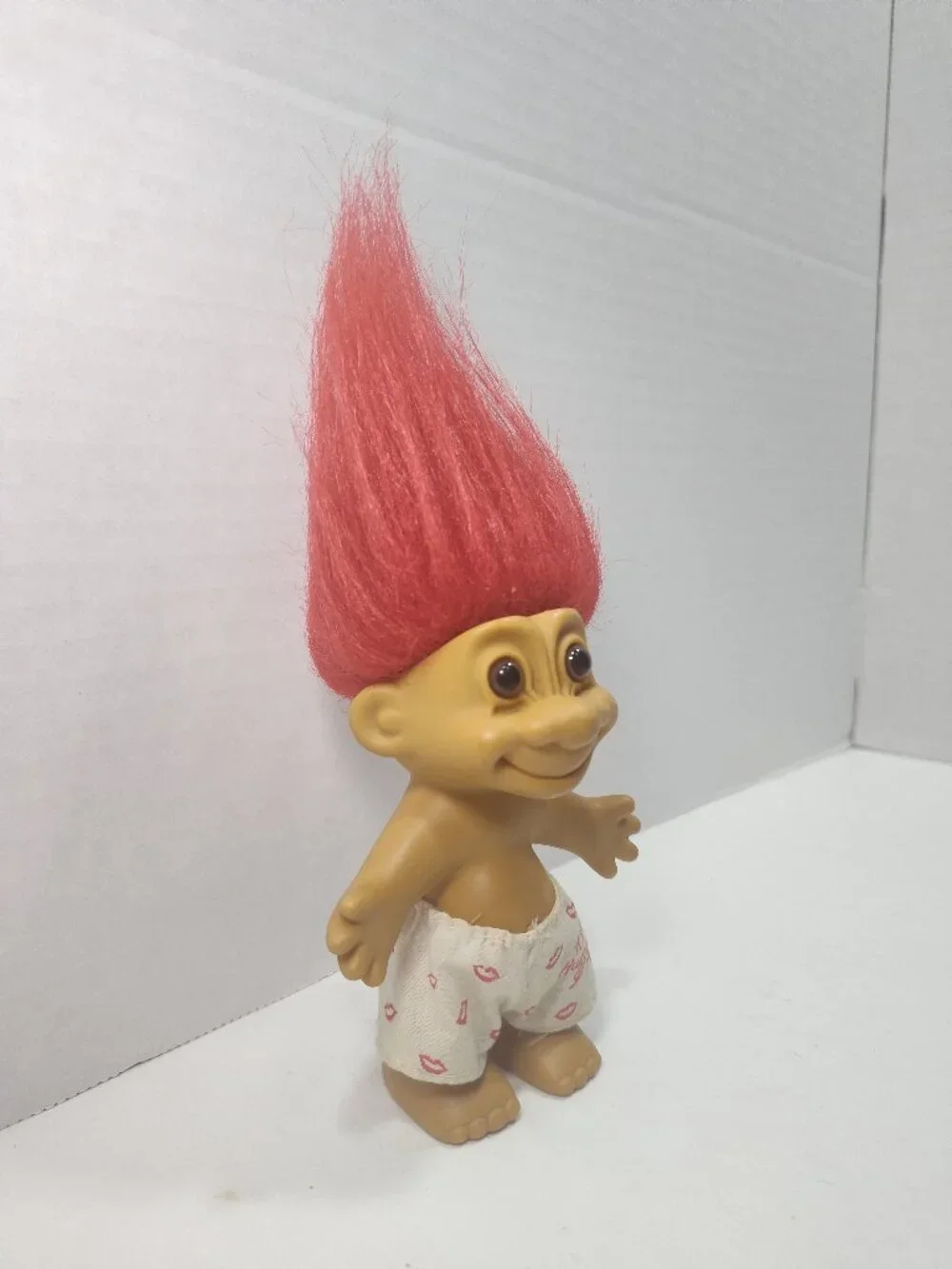 Vtg Russ Troll Doll Pink Hair 100% Huggable Shorts 5